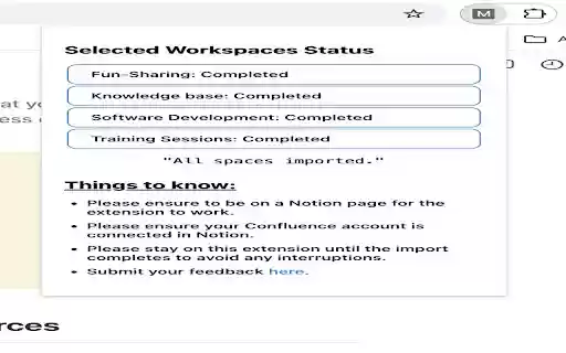 Multi select Confluence Workspaces to import into Notion from Chrome web store to be run with OffiDocs Chromium online Multi select Confluence Workspaces to import into Notion from Chrome web store to be run with OffiDocs Chromium online