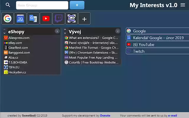 MyInterests from Chrome web store to be run with OffiDocs Chromium online MyInterests from Chrome web store to be run with OffiDocs Chromium online