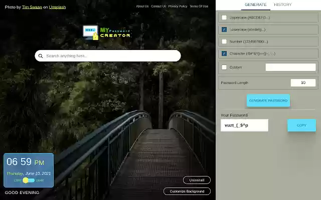 My Password Creator Extension from Chrome web store to be run with OffiDocs Chromium online My Password Creator Extension from Chrome web store to be run with OffiDocs Chromium online