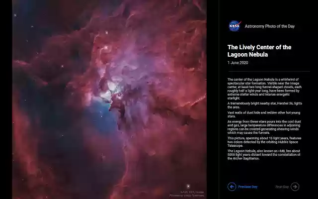 NASA Astronomy Picture of the Day from Chrome web store to be run with OffiDocs Chromium online NASA Astronomy Picture of the Day from Chrome web store to be run with OffiDocs Chromium online