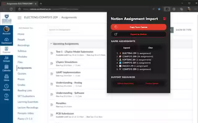 Notion Canvas Assignment Import from Chrome web store to be run with OffiDocs Chromium online Notion Canvas Assignment Import from Chrome web store to be run with OffiDocs Chromium online