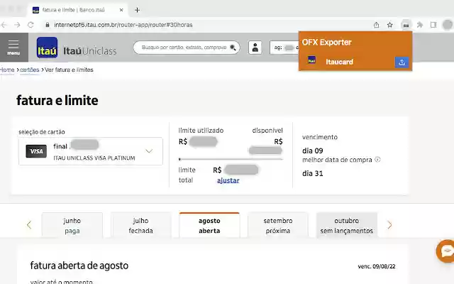 OFX Exporter Brasil from Chrome web store to be run with OffiDocs Chromium online OFX Exporter Brasil from Chrome web store to be run with OffiDocs Chromium online