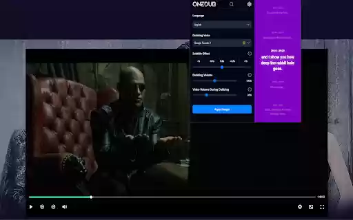OneDub Movie and Youtube dubbing from Chrome web store to be run with OffiDocs Chromium online OneDub Movie and Youtube dubbing from Chrome web store to be run with OffiDocs Chromium online