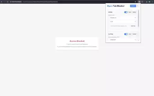 Open Tab Blocker from Chrome web store to be run with OffiDocs Chromium online Open Tab Blocker from Chrome web store to be run with OffiDocs Chromium online