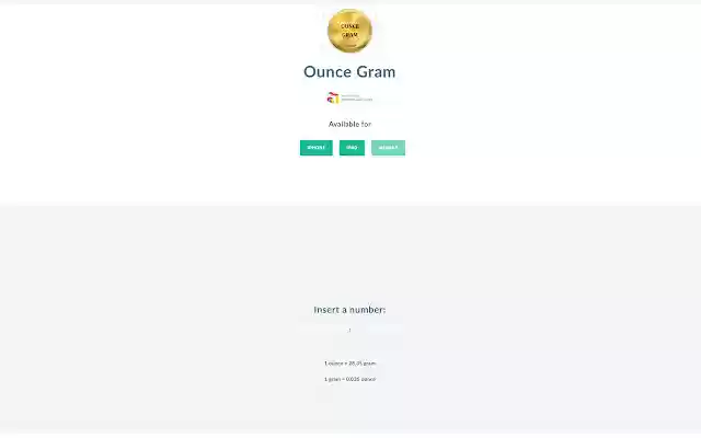 Ounce Gram from Chrome web store to be run with OffiDocs Chromium online Ounce Gram from Chrome web store to be run with OffiDocs Chromium online