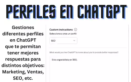 Perfiles para ChatGPT from Chrome web store to be run with OffiDocs Chromium online Perfiles para ChatGPT from Chrome web store to be run with OffiDocs Chromium online