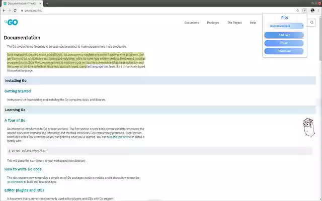 Pico Save highlights from Chrome web store to be run with OffiDocs Chromium online Pico Save highlights from Chrome web store to be run with OffiDocs Chromium online