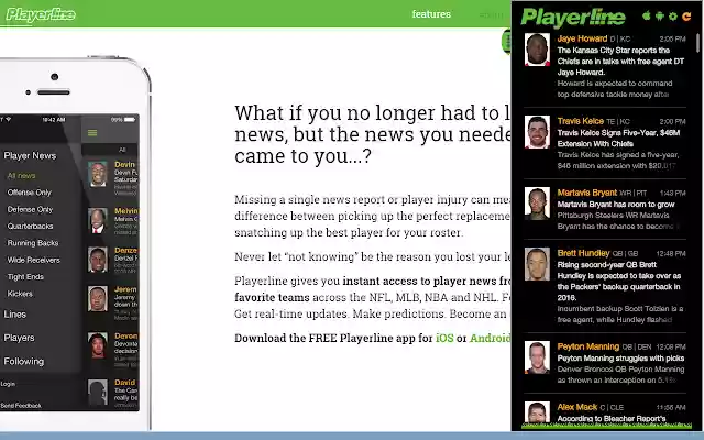 Playerline News from Chrome web store to be run with OffiDocs Chromium online Playerline News from Chrome web store to be run with OffiDocs Chromium online