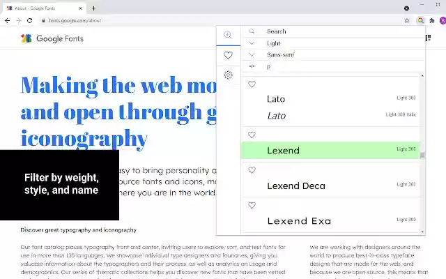 Previewer for Google Fonts from Chrome web store to be run with OffiDocs Chromium online Previewer for Google Fonts from Chrome web store to be run with OffiDocs Chromium online
