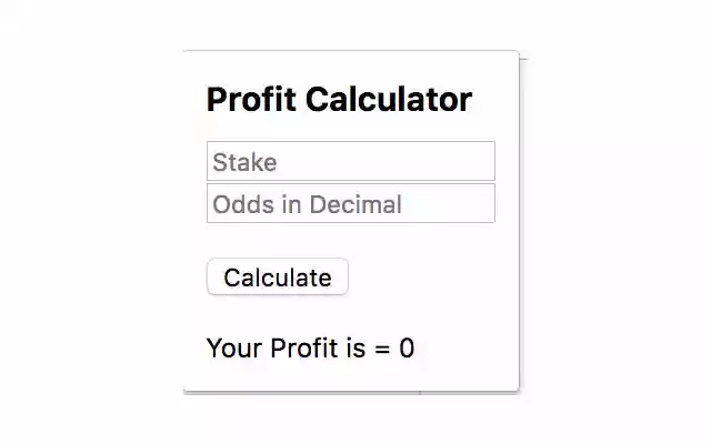 Profit Calculator from Chrome web store to be run with OffiDocs Chromium online Profit Calculator from Chrome web store to be run with OffiDocs Chromium online