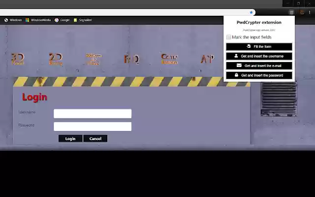 PwdCrypter from Chrome web store to be run with OffiDocs Chromium online PwdCrypter from Chrome web store to be run with OffiDocs Chromium online