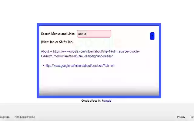 Quick Menu Search from Chrome web store to be run with OffiDocs Chromium online Quick Menu Search from Chrome web store to be run with OffiDocs Chromium online