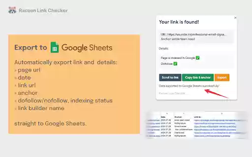 Racoon SEO Link Checker from Chrome web store to be run with OffiDocs Chromium online Racoon SEO Link Checker from Chrome web store to be run with OffiDocs Chromium online