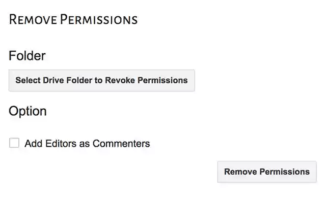 Remove Permissions from Chrome web store to be run with OffiDocs Chromium online Remove Permissions from Chrome web store to be run with OffiDocs Chromium online