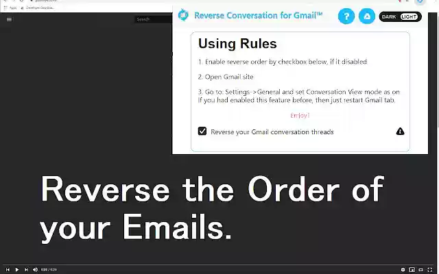 Reverse Conversation for Gmail™ from Chrome web store to be run with OffiDocs Chromium online Reverse Conversation for Gmail™ from Chrome web store to be run with OffiDocs Chromium online
