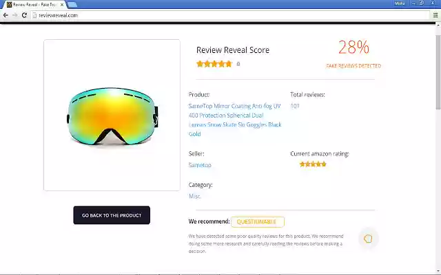 Review Reveal Identify Fake Amazon Reviews from Chrome web store to be run with OffiDocs Chromium online Review Reveal Identify Fake Amazon Reviews from Chrome web store to be run with OffiDocs Chromium online
