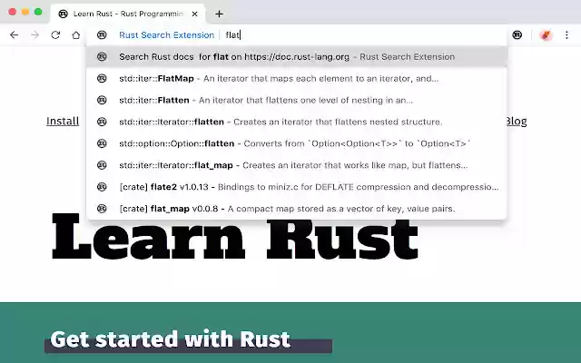Rust Search Extension from Chrome web store to be run with OffiDocs Chromium online Rust Search Extension from Chrome web store to be run with OffiDocs Chromium online
