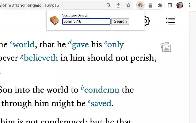Scripture Search Box from Chrome web store to be run with OffiDocs Chromium online Scripture Search Box from Chrome web store to be run with OffiDocs Chromium online