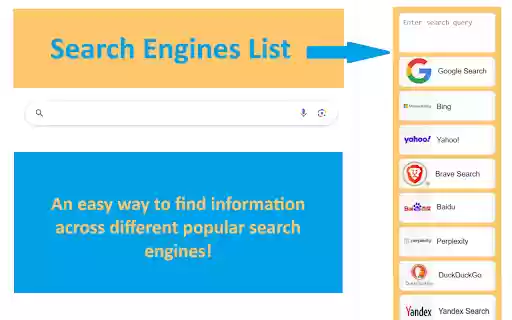 Search Engines List from Chrome web store to be run with OffiDocs Chromium online Search Engines List from Chrome web store to be run with OffiDocs Chromium online