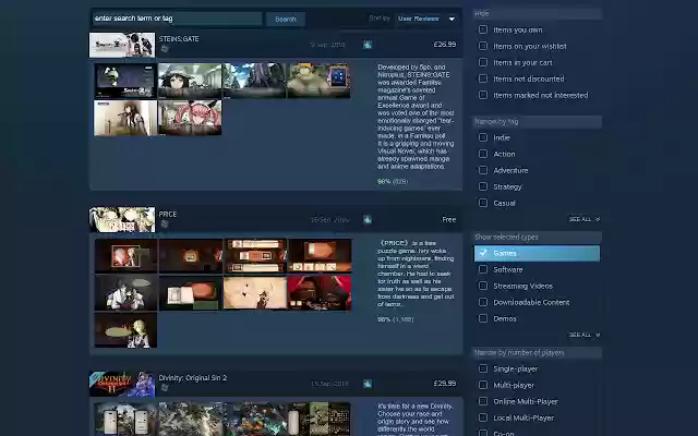 Search Preview for Steam from Chrome web store to be run with OffiDocs Chromium online Search Preview for Steam from Chrome web store to be run with OffiDocs Chromium online