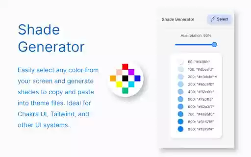 Shade Generator from Chrome web store to be run with OffiDocs Chromium online Shade Generator from Chrome web store to be run with OffiDocs Chromium online