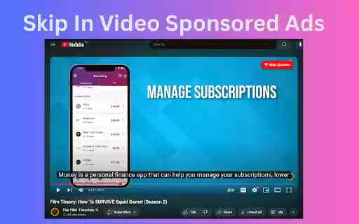 Skip Youtube Sponsors from Chrome web store to be run with OffiDocs Chromium online Skip Youtube Sponsors from Chrome web store to be run with OffiDocs Chromium online