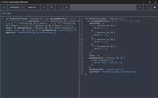 Source Code Formatter Beautifier from Chrome web store to be run with OffiDocs Chromium online Source Code Formatter Beautifier from Chrome web store to be run with OffiDocs Chromium online