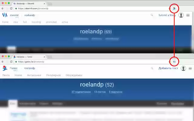 Steemit Golos Switcher from Chrome web store to be run with OffiDocs Chromium online Steemit Golos Switcher from Chrome web store to be run with OffiDocs Chromium online