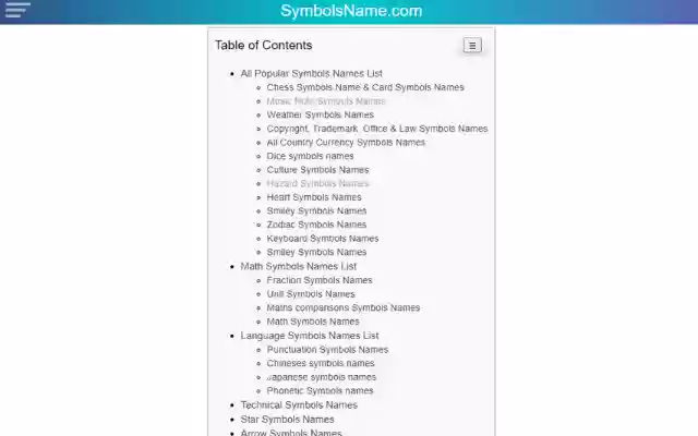 Symbol Name from Chrome web store to be run with OffiDocs Chromium online Symbol Name from Chrome web store to be run with OffiDocs Chromium online