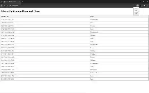 Table Date Sorter from Chrome web store to be run with OffiDocs Chromium online Table Date Sorter from Chrome web store to be run with OffiDocs Chromium online