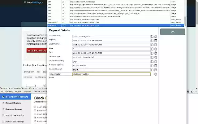Tamper Chrome (extension) from Chrome web store to be run with OffiDocs Chromium online Tamper Chrome (extension) from Chrome web store to be run with OffiDocs Chromium online