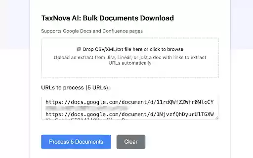 TaxNova AI | Google Docs Confluence Bulk Download from Chrome web store to be run with OffiDocs Chromium online TaxNova AI | Google Docs Confluence Bulk Download from Chrome web store to be run with OffiDocs Chromium online
