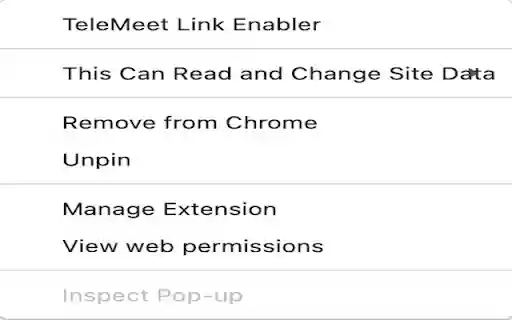 TeleMeet Link Enabler from Chrome web store to be run with OffiDocs Chromium online TeleMeet Link Enabler from Chrome web store to be run with OffiDocs Chromium online