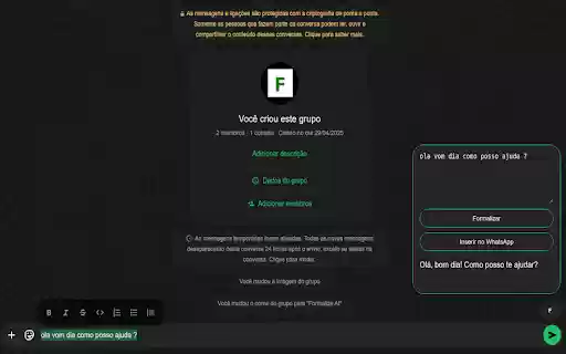 Tom Formal WhatsApp from Chrome web store to be run with OffiDocs Chromium online Tom Formal WhatsApp from Chrome web store to be run with OffiDocs Chromium online