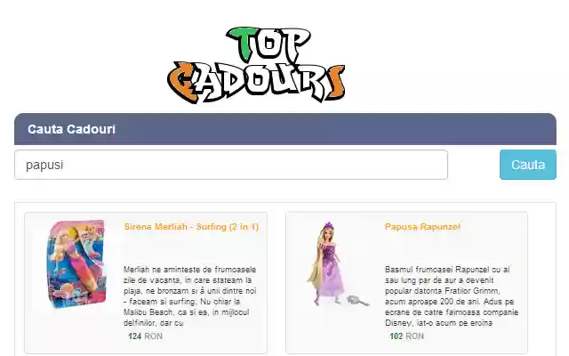 Top Cadouri from Chrome web store to be run with OffiDocs Chromium online Top Cadouri from Chrome web store to be run with OffiDocs Chromium online