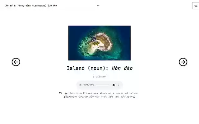 Topic Vocabulary (Từ vựng theo chủ đề) from Chrome web store to be run with OffiDocs Chromium online Topic Vocabulary (Từ vựng theo chủ đề) from Chrome web store to be run with OffiDocs Chromium online