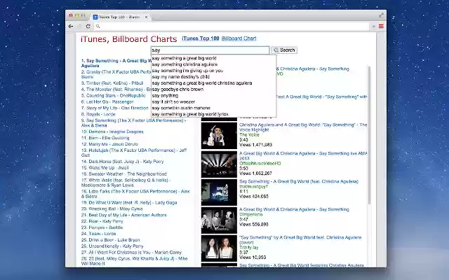 Top Music Charts from Chrome web store to be run with OffiDocs Chromium online Top Music Charts from Chrome web store to be run with OffiDocs Chromium online