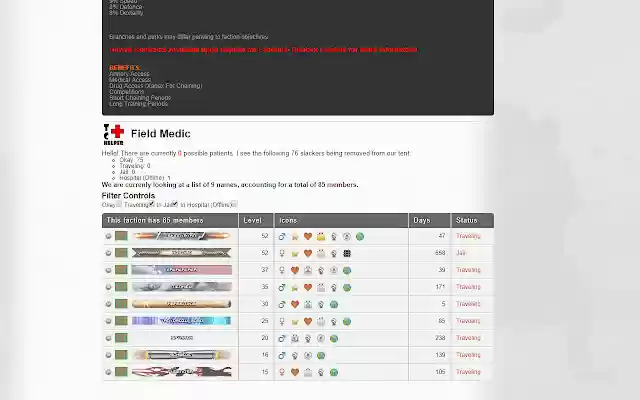 Torn City Helper Medic from Chrome web store to be run with OffiDocs Chromium online Torn City Helper Medic from Chrome web store to be run with OffiDocs Chromium online