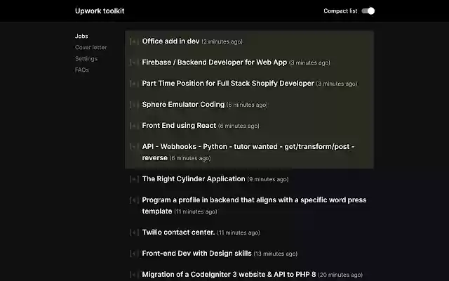 Upwork toolkit your own freelance assistant from Chrome web store to be run with OffiDocs Chromium online Upwork toolkit your own freelance assistant from Chrome web store to be run with OffiDocs Chromium online
