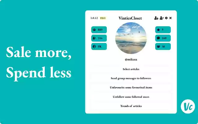 VintiesCloset: Sale more, spend less from Chrome web store to be run with OffiDocs Chromium online VintiesCloset: Sale more, spend less from Chrome web store to be run with OffiDocs Chromium online
