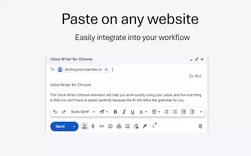 Voice Writer from Chrome web store to be run with OffiDocs Chromium online Voice Writer from Chrome web store to be run with OffiDocs Chromium online