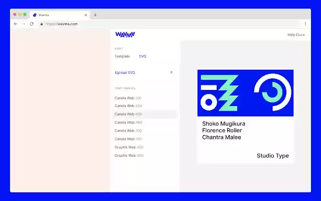 Wavma Font Explorer from Chrome web store to be run with OffiDocs Chromium online Wavma Font Explorer from Chrome web store to be run with OffiDocs Chromium online