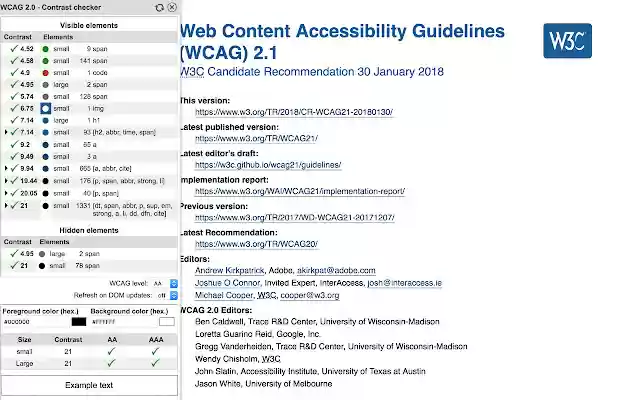 WCAG Color Contrast Checker from Chrome web store to be run with OffiDocs Chromium online WCAG Color Contrast Checker from Chrome web store to be run with OffiDocs Chromium online