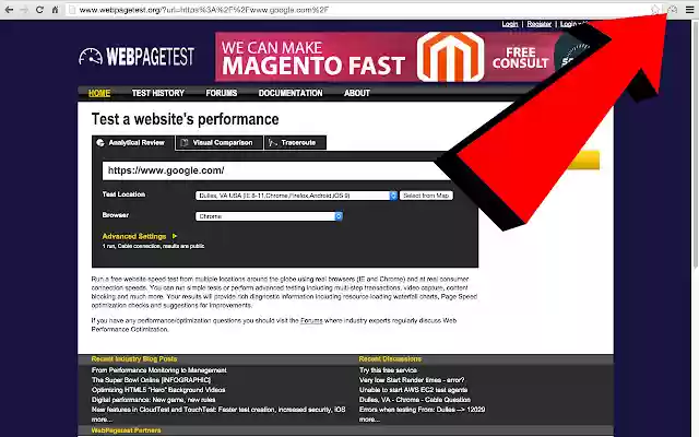 WebPageTest from Chrome web store to be run with OffiDocs Chromium online WebPageTest from Chrome web store to be run with OffiDocs Chromium online