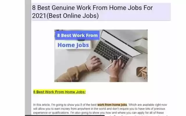 Work From Home Jobs from Chrome web store to be run with OffiDocs Chromium online Work From Home Jobs from Chrome web store to be run with OffiDocs Chromium online