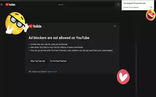 YouTube AdAway We skip, not block ads from Chrome web store to be run with OffiDocs Chromium online YouTube AdAway We skip, not block ads from Chrome web store to be run with OffiDocs Chromium online