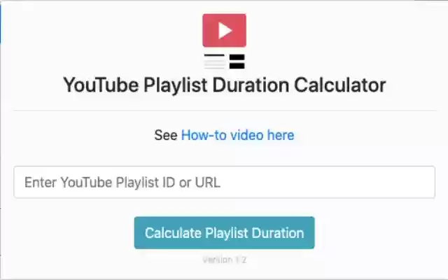 YouTube Playlist Duration Calculator from Chrome web store to be run with OffiDocs Chromium online YouTube Playlist Duration Calculator from Chrome web store to be run with OffiDocs Chromium online
