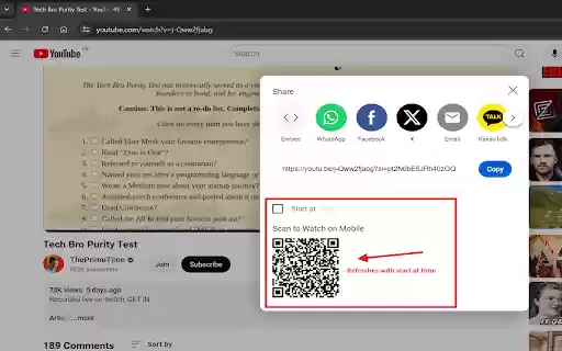 YouTube QRCode Share from Chrome web store to be run with OffiDocs Chromium online YouTube QRCode Share from Chrome web store to be run with OffiDocs Chromium online