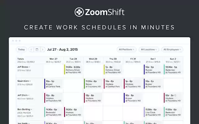 ZoomShift — Employee Scheduling Software from Chrome web store to be run with OffiDocs Chromium online ZoomShift — Employee Scheduling Software from Chrome web store to be run with OffiDocs Chromium online