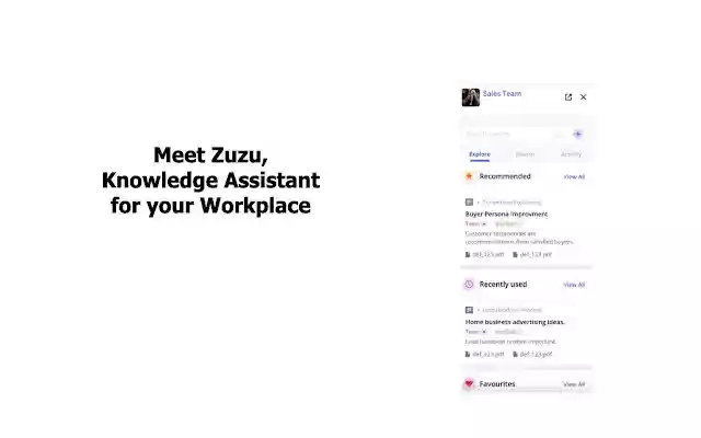 Zuzu AI Knowledge Assistant for Chrome from Chrome web store to be run with OffiDocs Chromium online Zuzu AI Knowledge Assistant for Chrome from Chrome web store to be run with OffiDocs Chromium online